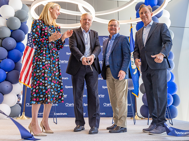 Officials at the June 6 ribbon-cutting ceremony to celebrate Charter's new corporate headquarters​