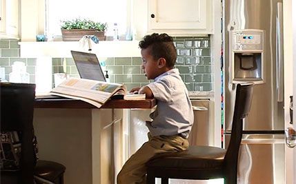 Boy on computer